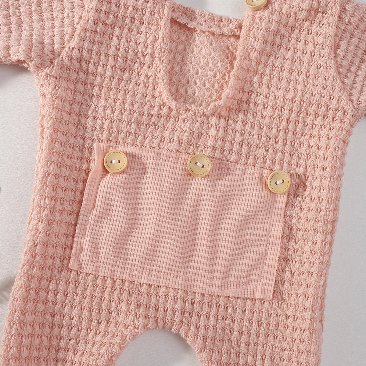 KMK - Waffle Pocket Romper Sets