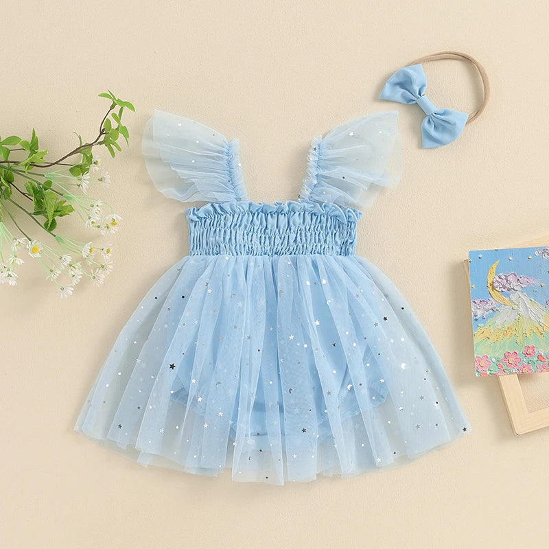 KMK - Starry Tulle Princess Romper Sets