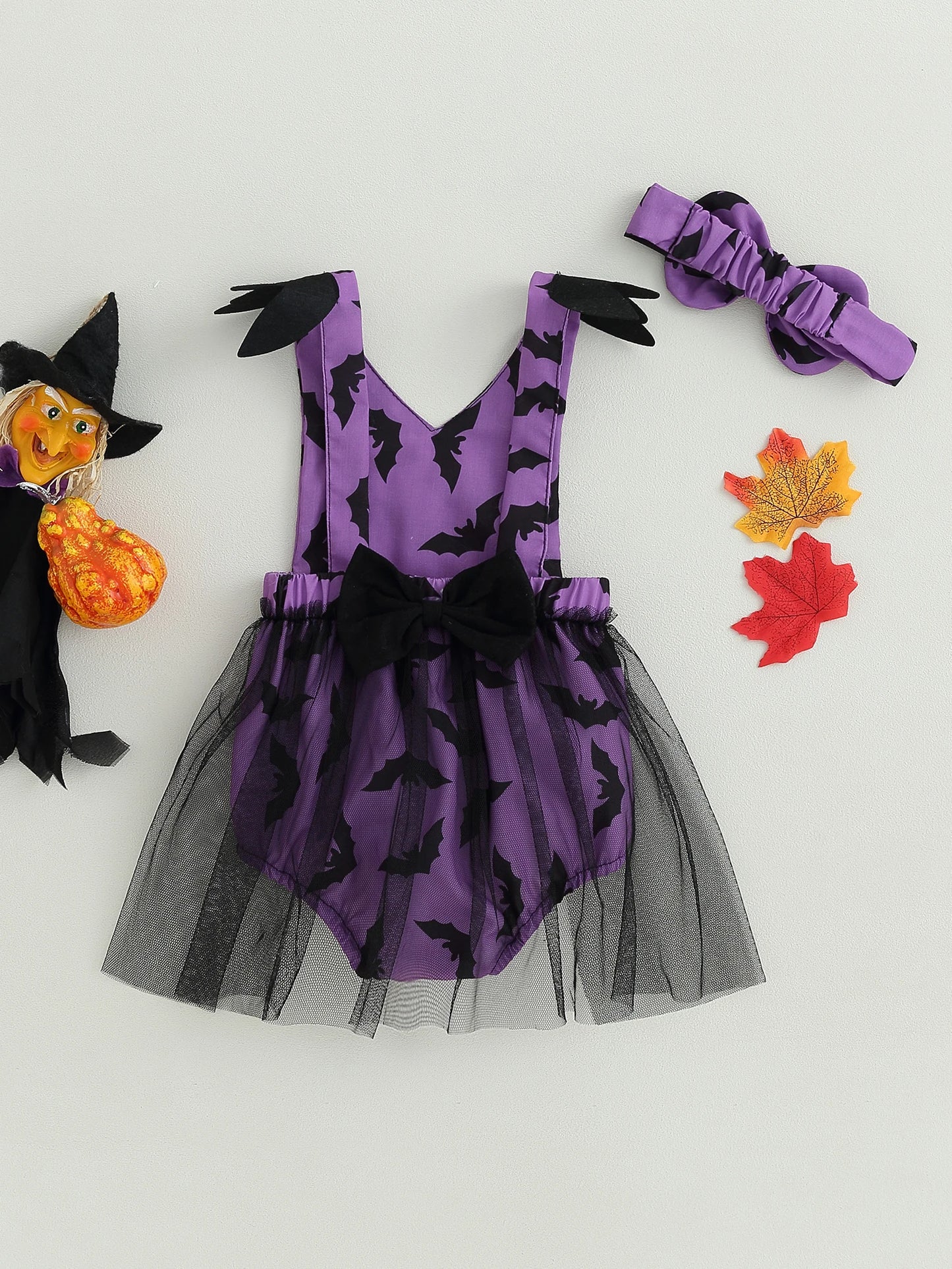 KMK - Halloween Bat Romper Set