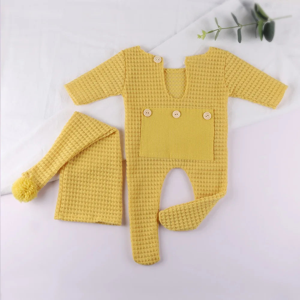 KMK - Waffle Pocket Romper Sets