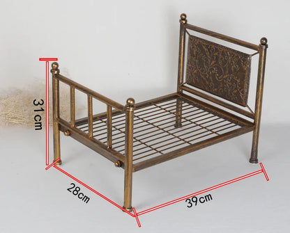 KMK - Newborn Classical Iron Crib Posing Bed