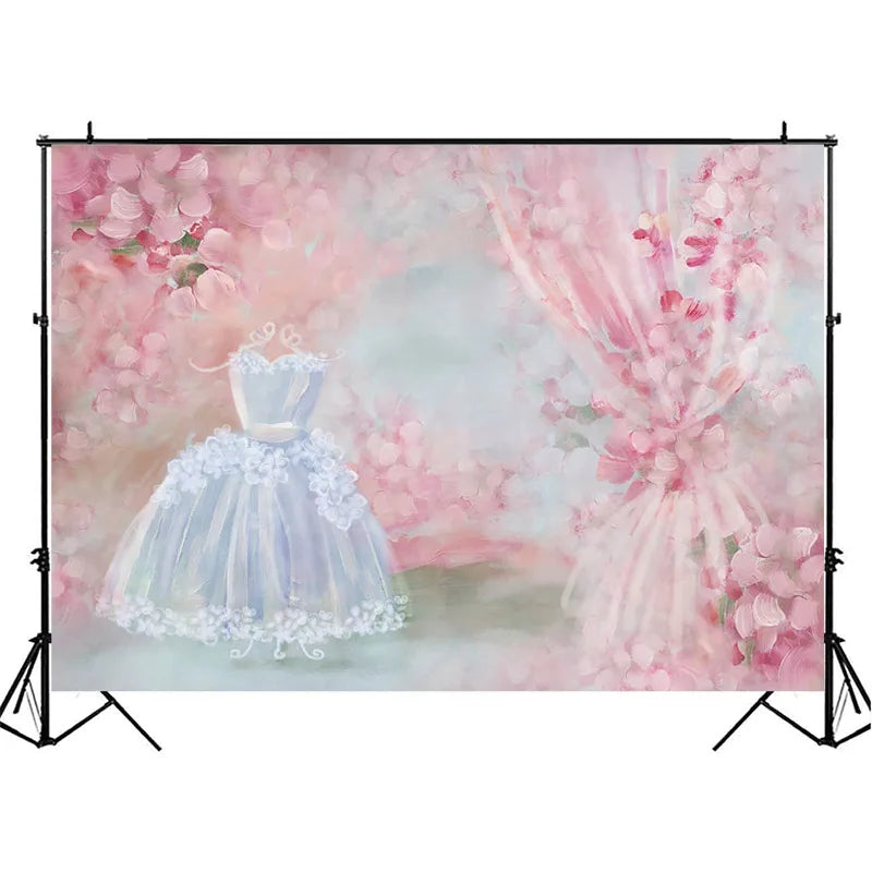 KMK - Pink Dress Up Backdrop