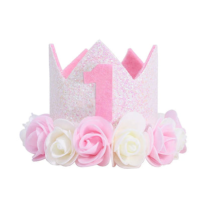 KMK -1st Birthday crown headbands - assorted