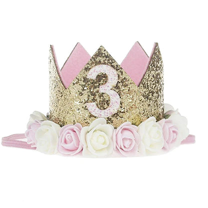 KMK -1st Birthday crown headbands - assorted