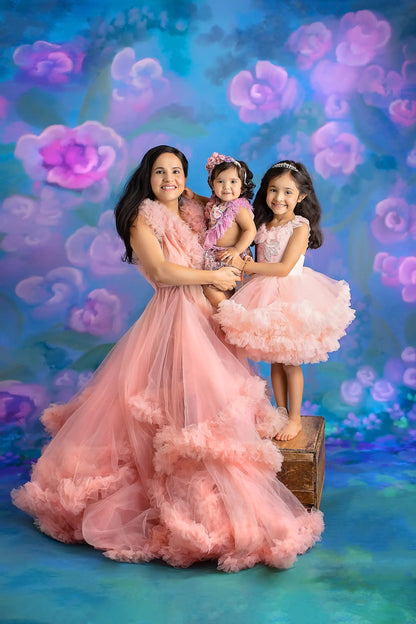 KMK - Blue Garden Arch Backdrop