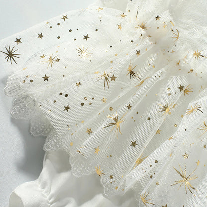 KMK - Butterfly Glitter Romper + Pearl Headband