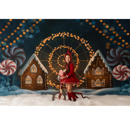 KMK - Candy Twinkle Ferris Wheel Backdrop