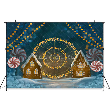 KMK - Candy Twinkle Ferris Wheel Backdrop