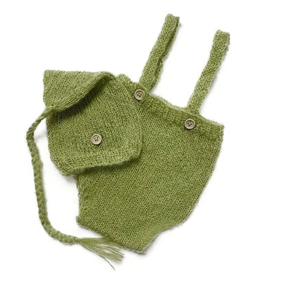 KMK - Crochet Romper + Hat Set