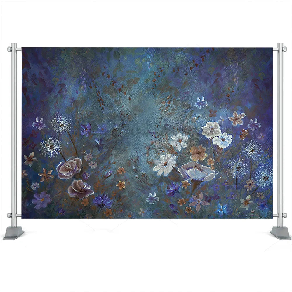 KMK - Dark Blue Watercolour Backdrop