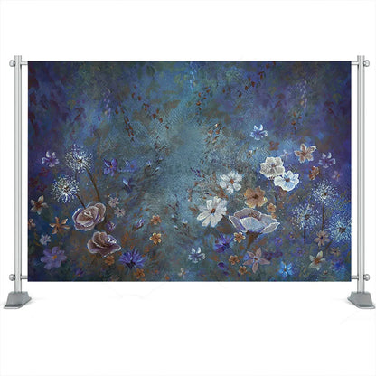 KMK - Dark Blue Watercolour Backdrop