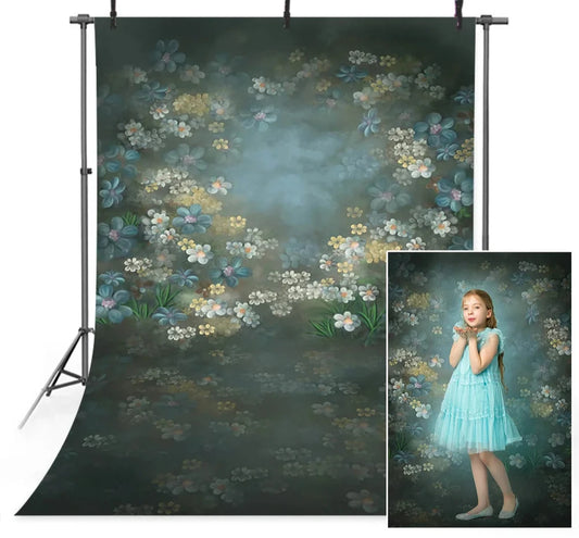 KMK - Green Cool Garden watercolour backdrop