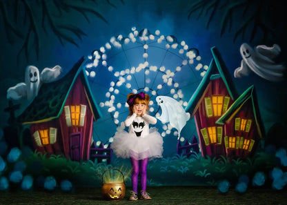 KMK - Halloween Ghost House Backdrop
