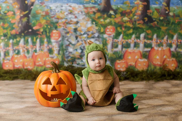 KMK - Halloween Stroll Forest Backdrop