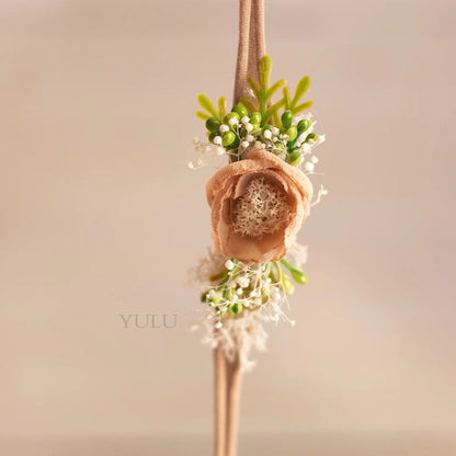 KMK - Newborn Floral Tiebacks - Various Colours