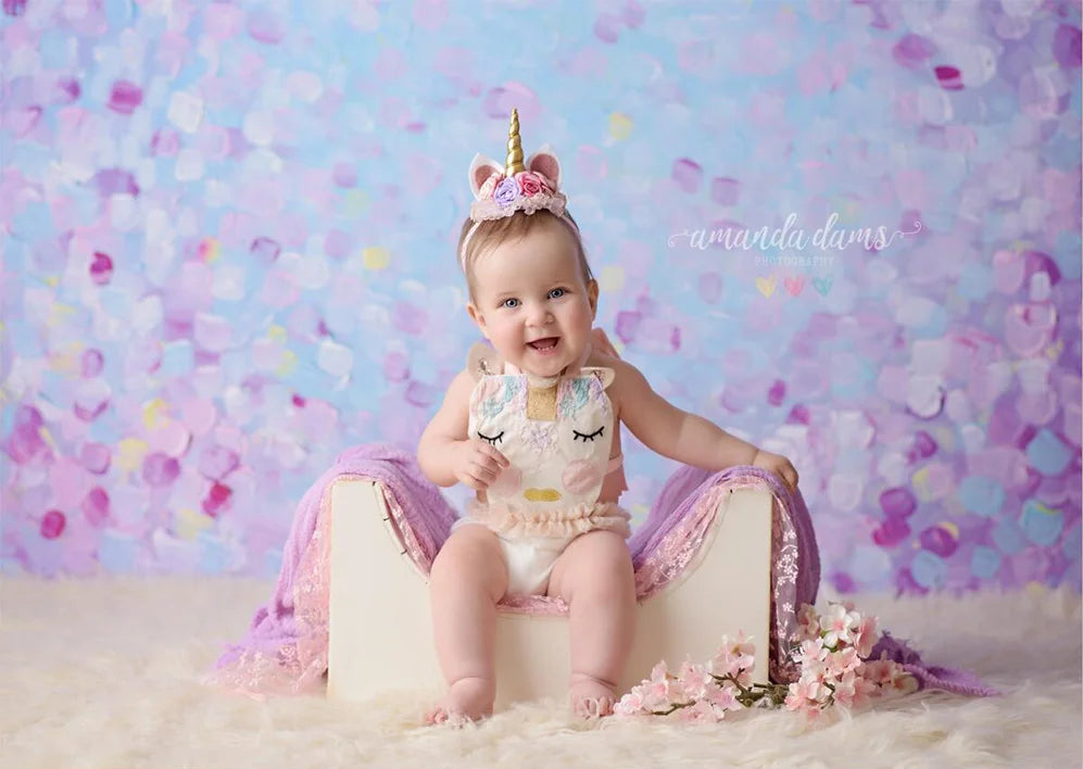 KMK - Oil Painting Texture Flower Backdrop