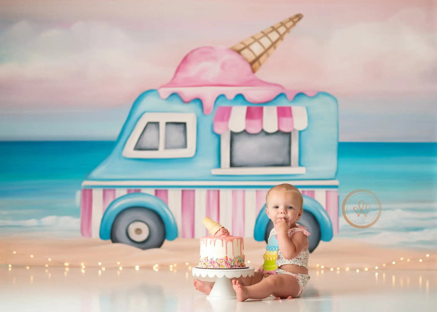 KMK - Summer Sweets Ice cream Bus Backdrop