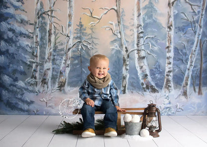 KMK - Winter Eve Forest Backdrop