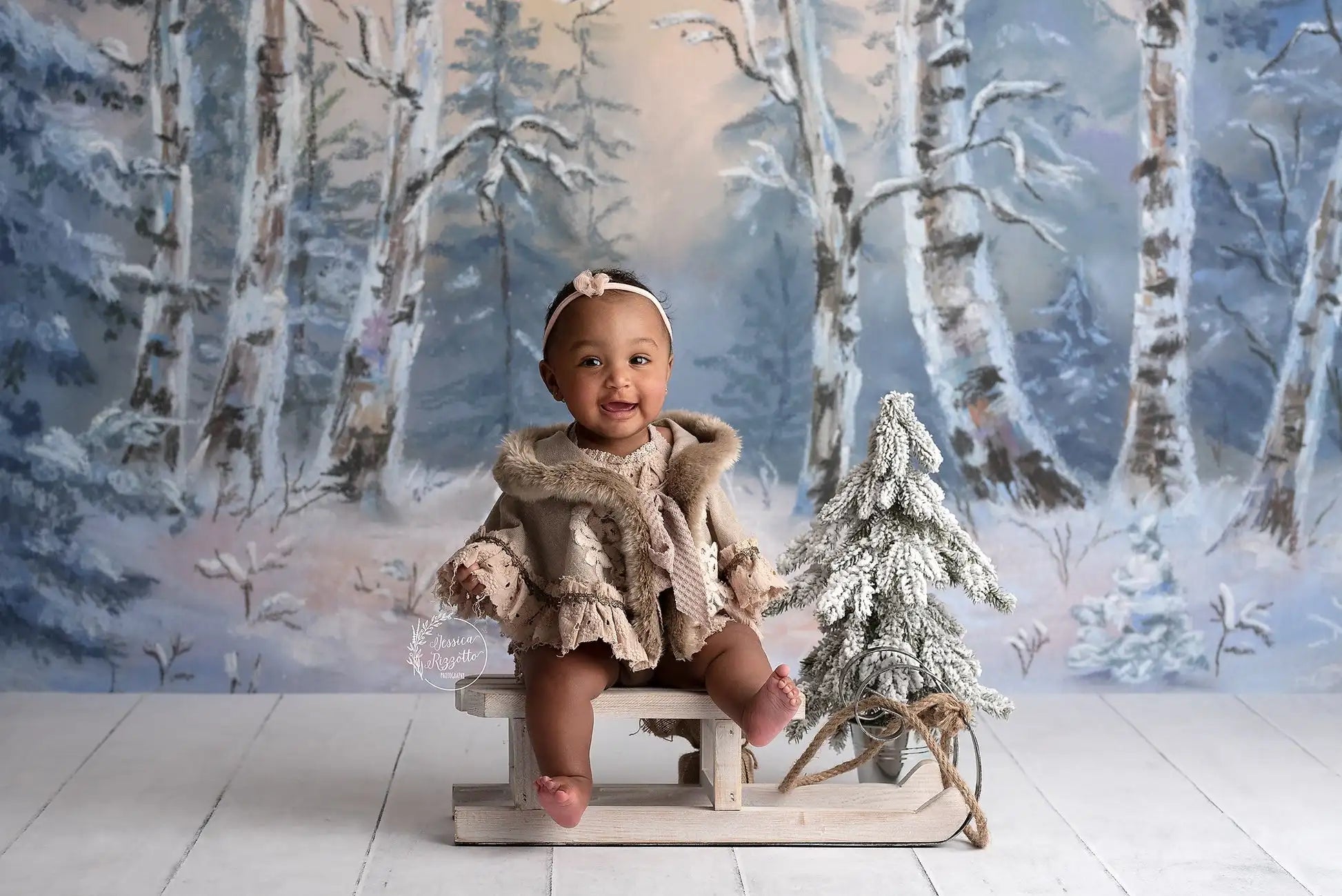 KMK - Winter Eve Forest Backdrop