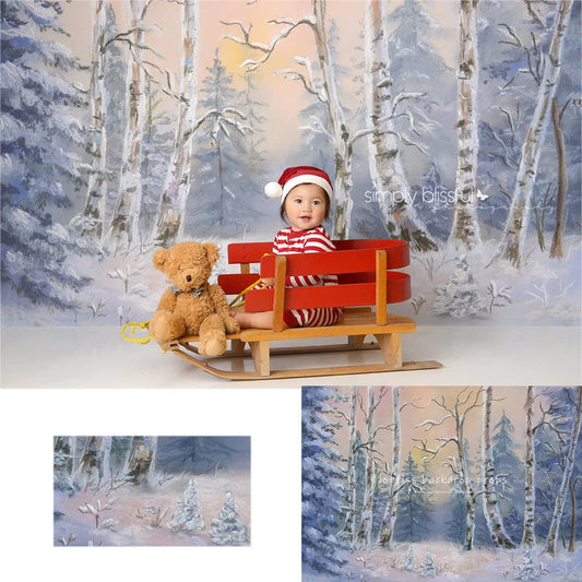 KMK - Winter Eve Forest Backdrop