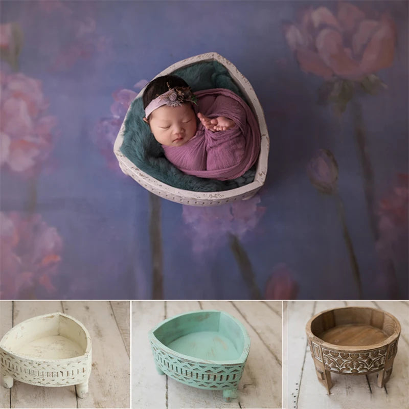 KMK Wooden Newborn Vintage Posing Container