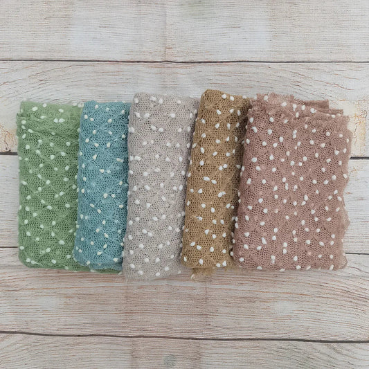 KMK - popcorn Swaddles and bonnets