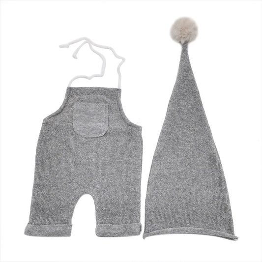 KMK - Grey Stretch Overalls Set