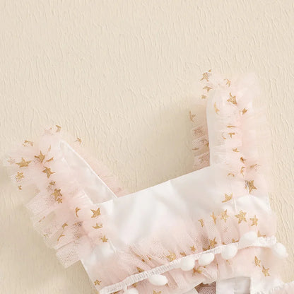 KMK - Pink Stars Tulle Romper