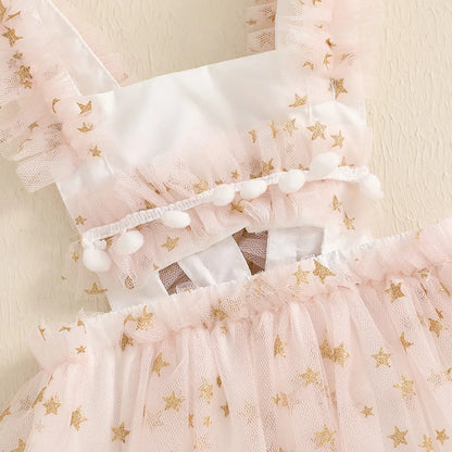 KMK - Pink Stars Tulle Romper