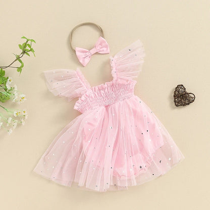 KMK - Starry Tulle Princess Romper Sets
