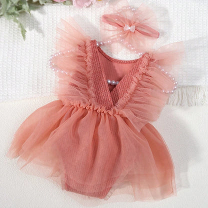 KMK - Plain Tulle Romper Set