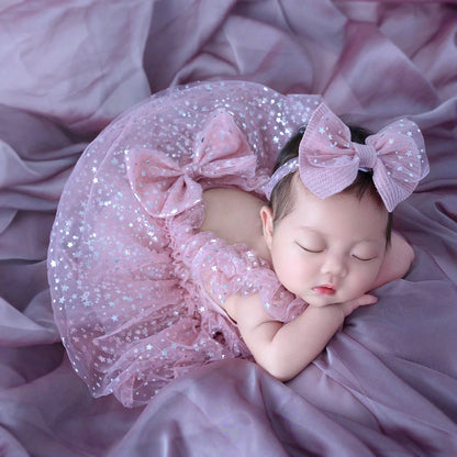 KMK - Lavender Silver Starry Romper Set