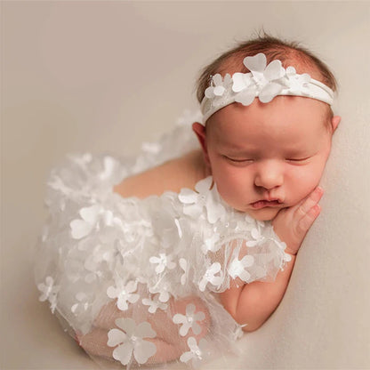 KMK - Embroidery Flower Romper Sets