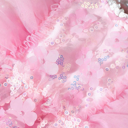 KMK - Pretty Pink Butterfly Sequin Romper