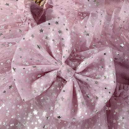 KMK - Lavender Silver Starry Romper Set