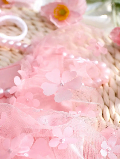 KMK - Embroidery Flower Romper Sets