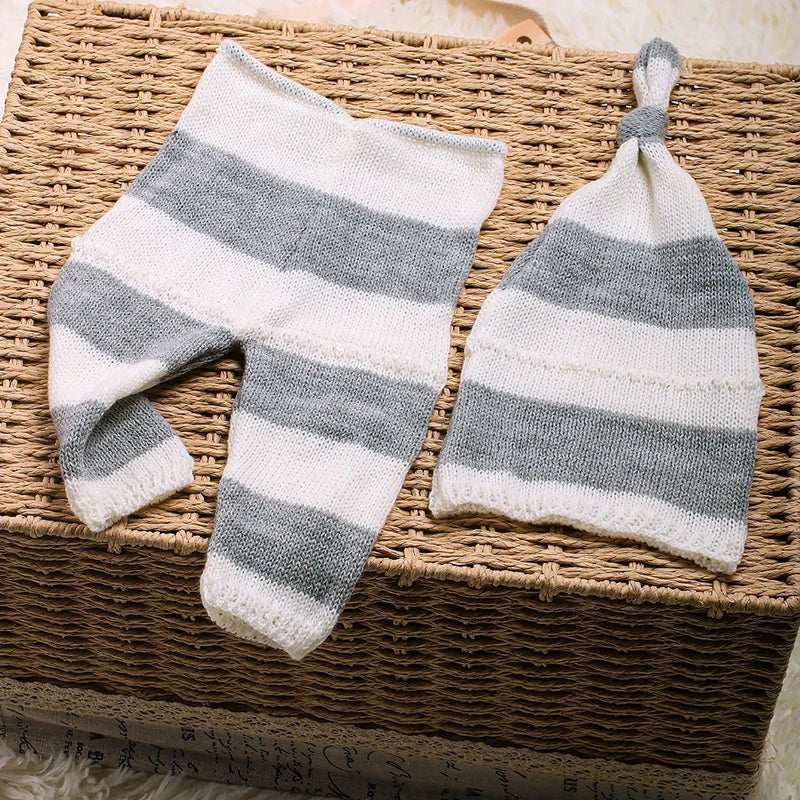 KMK - Newborn Striped Pants Set