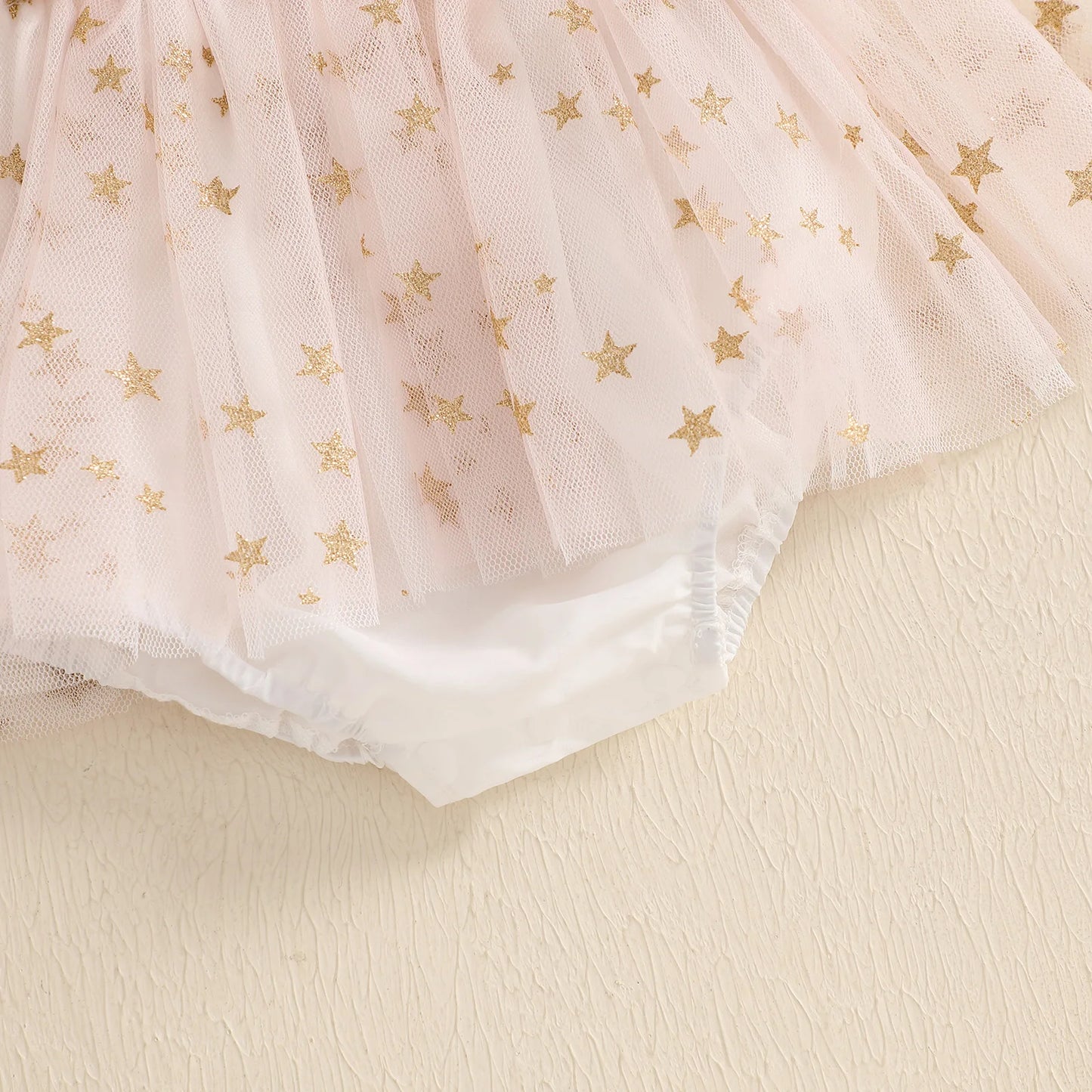 KMK - Pink Stars Tulle Romper