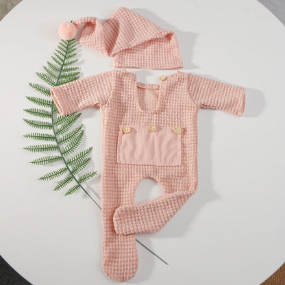 KMK - Waffle Pocket Romper Sets