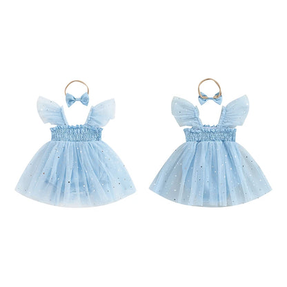 KMK - Starry Tulle Princess Romper Sets