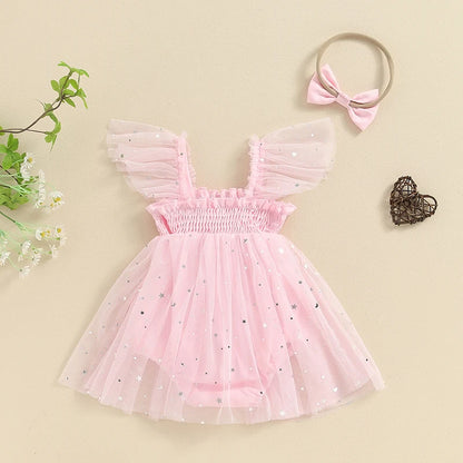 KMK - Starry Tulle Princess Romper Sets