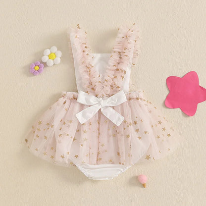 KMK - Pink Stars Tulle Romper