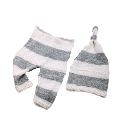 KMK - Newborn Striped Pants Set