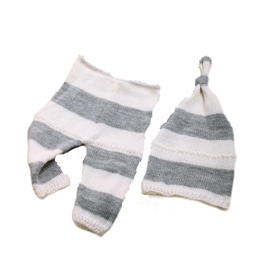 KMK - Newborn Striped Pants Set