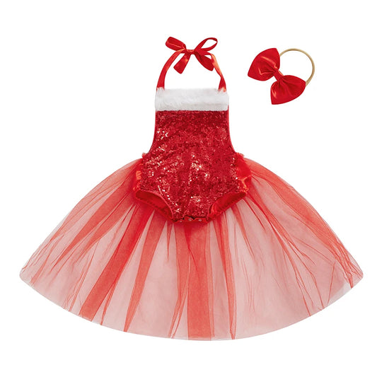 KMK - Christmas Sequin Romper Set