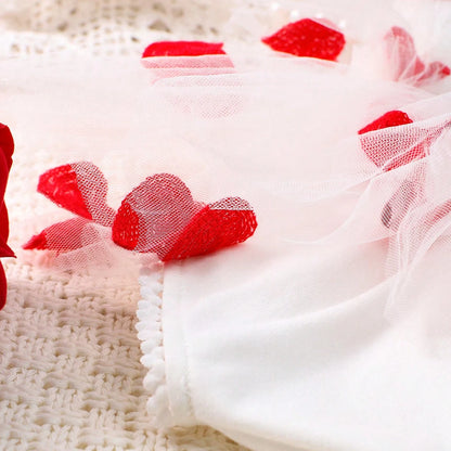 KMK - Hearts Embroidery Romper + Headband (3 colours)