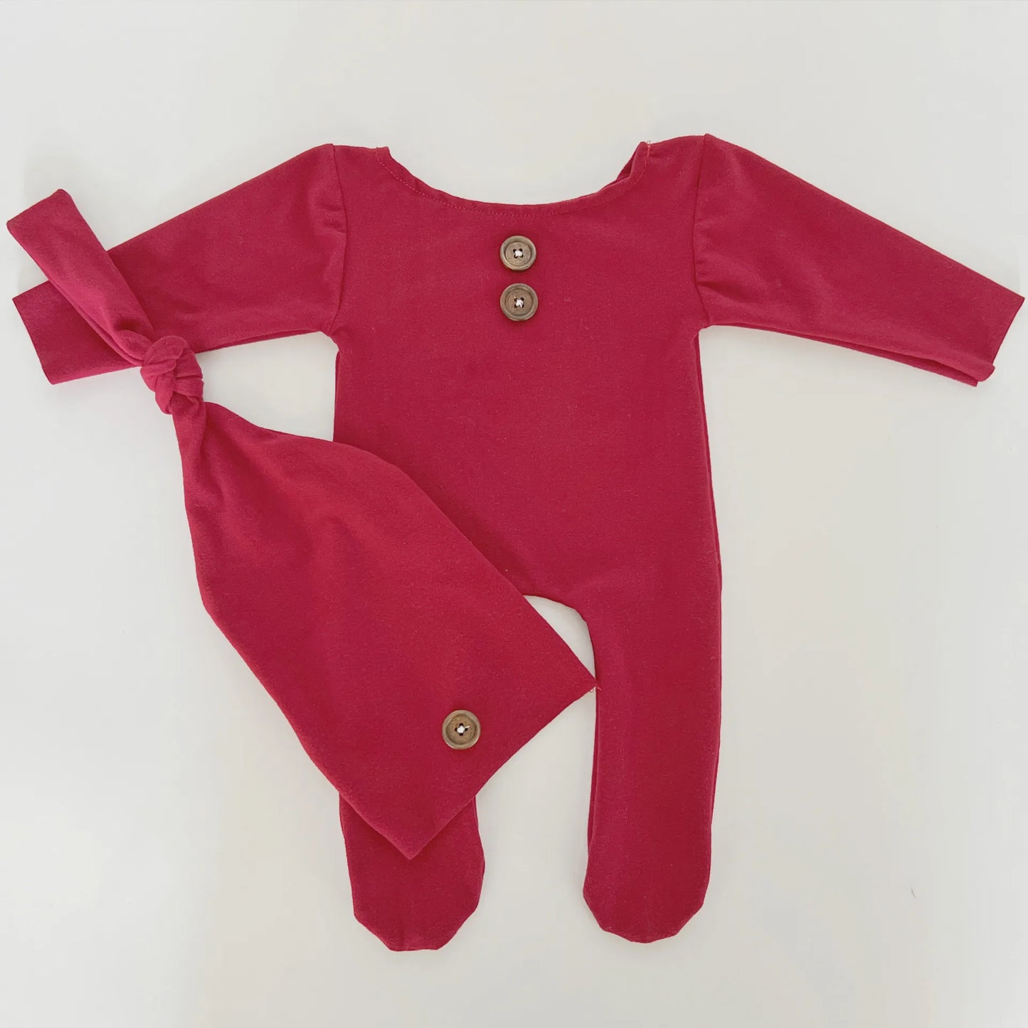 KMK - Newborn Plain Button Romper Sets