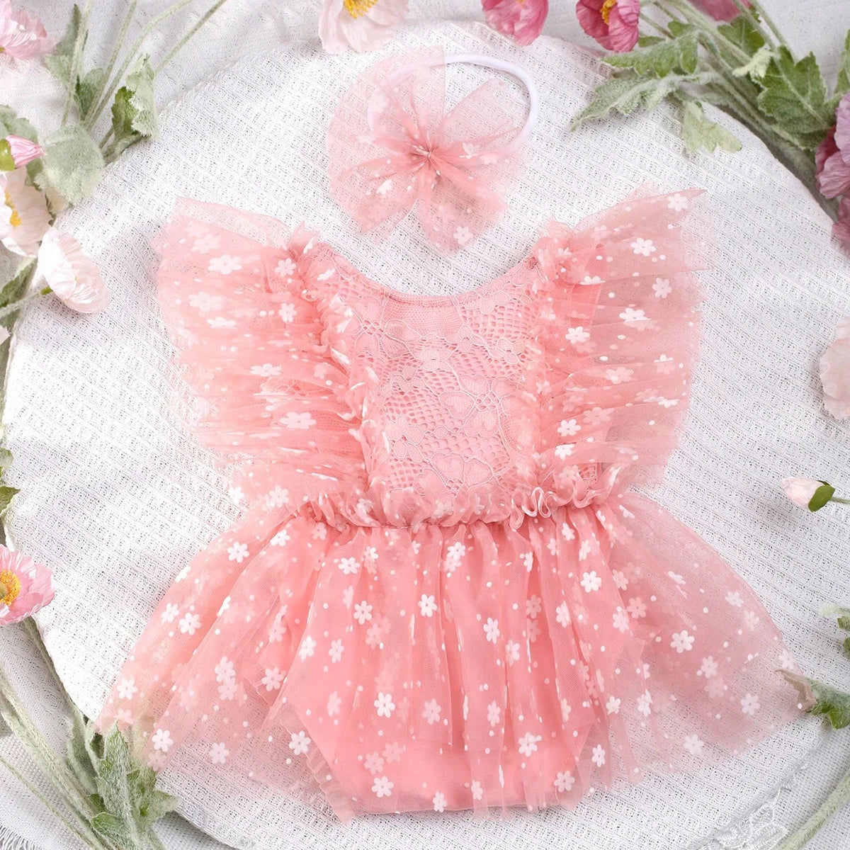 KMK - Snow Daisy Romper Set