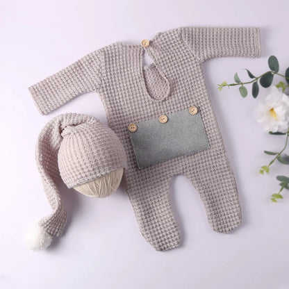 KMK - Waffle Pocket Romper Sets