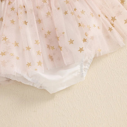 KMK - Pink Stars Tulle Romper